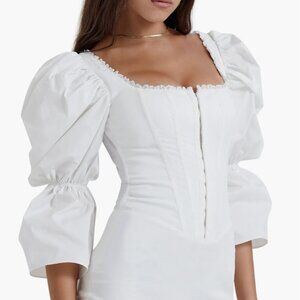 NEW House of CB Matilda Corset Bodice Cotton Blend Minidress